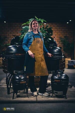 Lederen BBQ schort - Grill Bill 3 Lederen BBQ schort - Grill Bill - Afbeelding 2