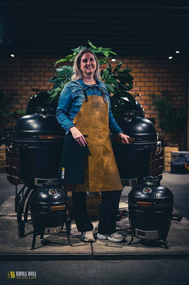 Lederen BBQ schort - Grill Bill 1 naomi grill bill crew 26